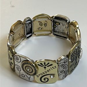 Uplifting - Inspirational - Bracelet - Alternating Gold & Silver Tones - $20